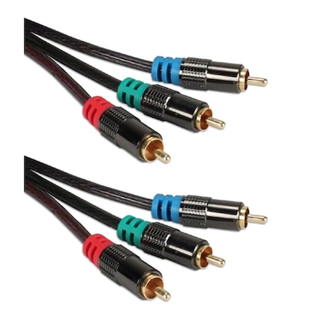 Qvs 35 ft. HDTV Triple-RCA Premium Component Video Combo Cable RCA3V-35